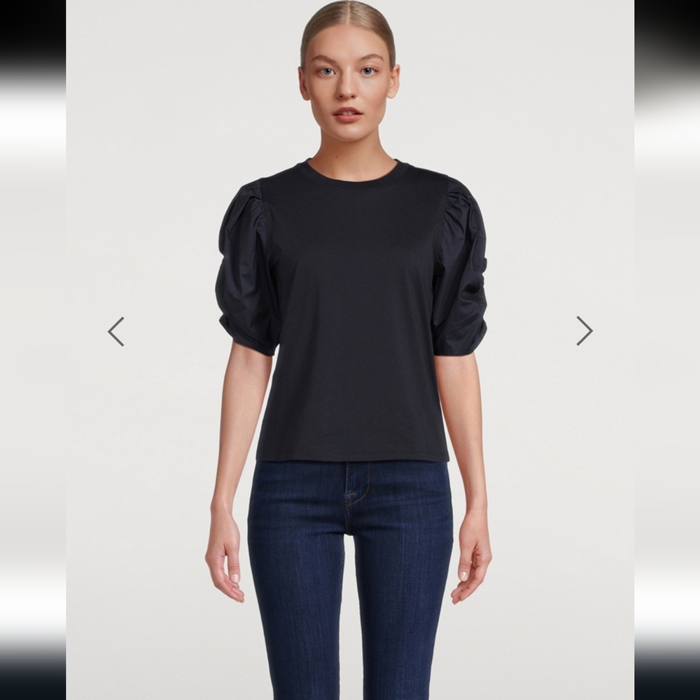 Frame Puff Sleeve T-Shirt Sz XS
